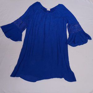 Just Found Dress Womens 3XL Blue Gauze Lace - SOLD